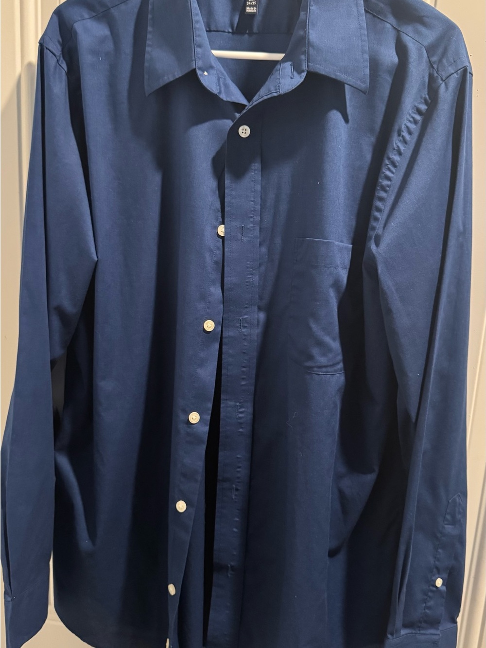 croft & barrow Navy Long-Sleeve Dress Shirt